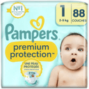 Pampers Premium Protection – Maat 1 – 88 Luiers (2-5KG)