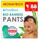 PureBorn Baby Pants luierbroekjes, maat 4 (9-15 kg), 88 luiers, optimale bescherming overdag en 's nachts, ultrazacht, huidvriendelijk, dermatologisch getest